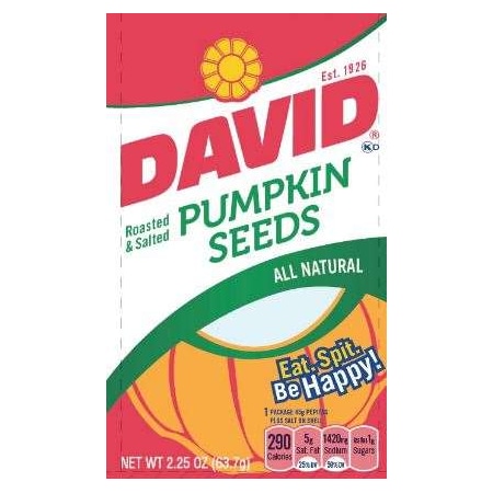 David Original Pumpkin Seeds 2.25 oz., PK12 PK12 2620046370